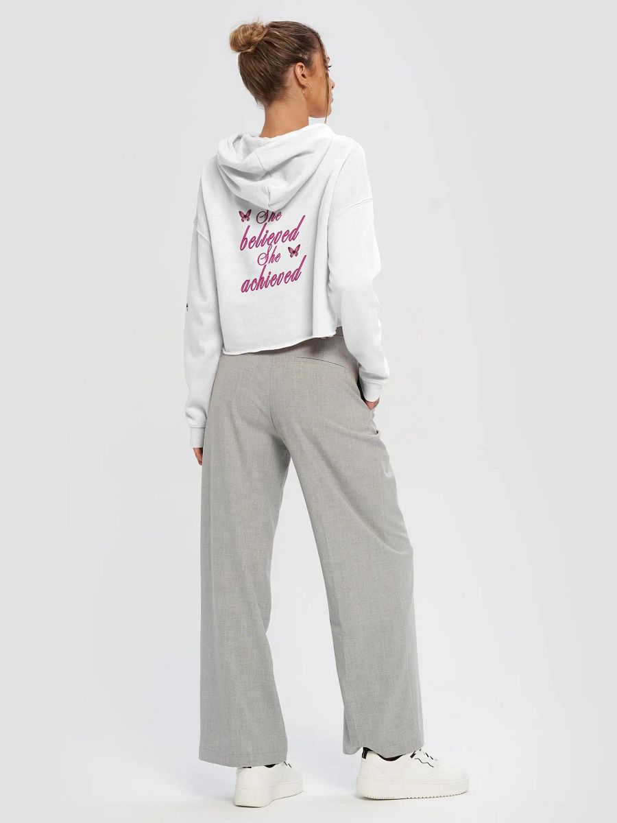 She Believed, She Achieved Cropped Hoodie product image (6)