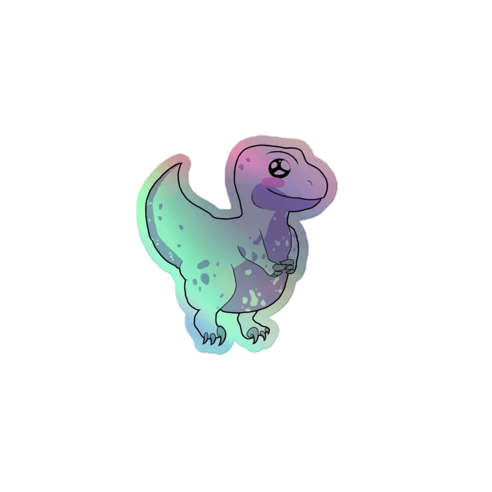 Holographic Lilac Raptor Kiss Cut Sticker product image (1)