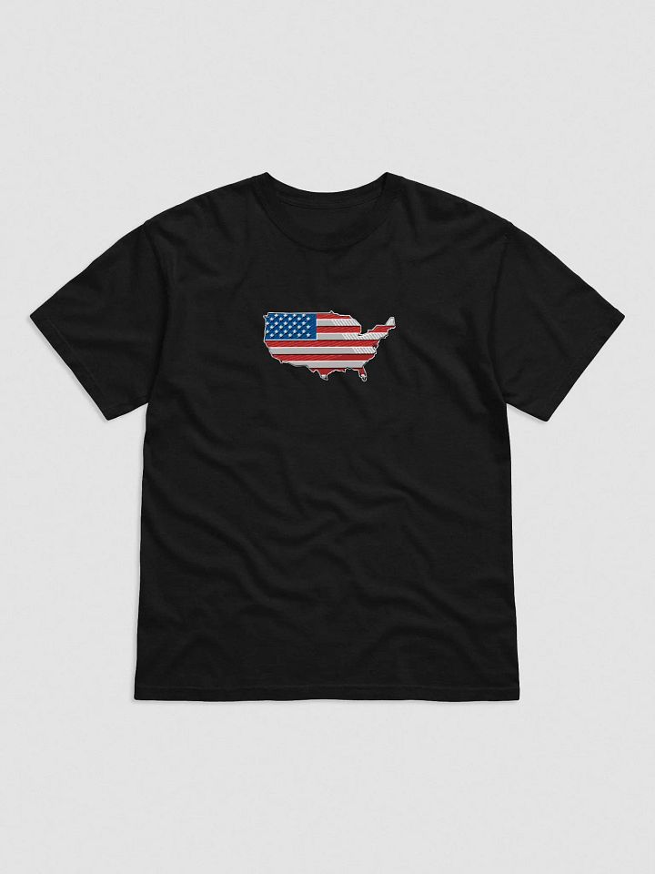 Embroidered USA flag T-shirt product image (1)