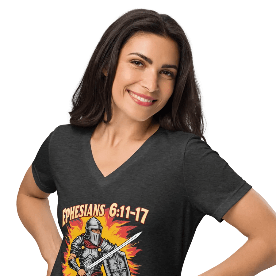 Full Armor of God Vintage V-Neck Tee product image (3)