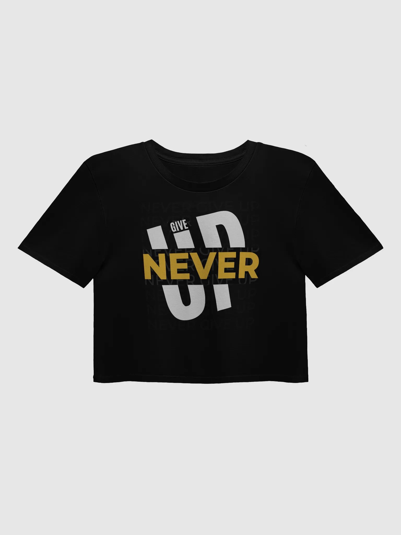 Never Give Up Motivational Crop Top product image (2)