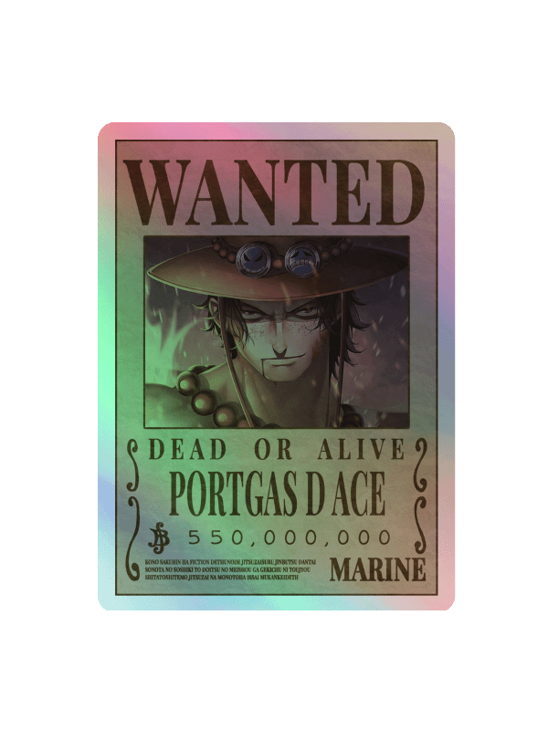 Portgas D. Ace Holographic Sticker Sheet product image (4)