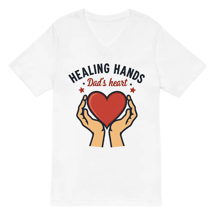 Healing Hands Dad's Heart V-Neck Tee product image (2)
