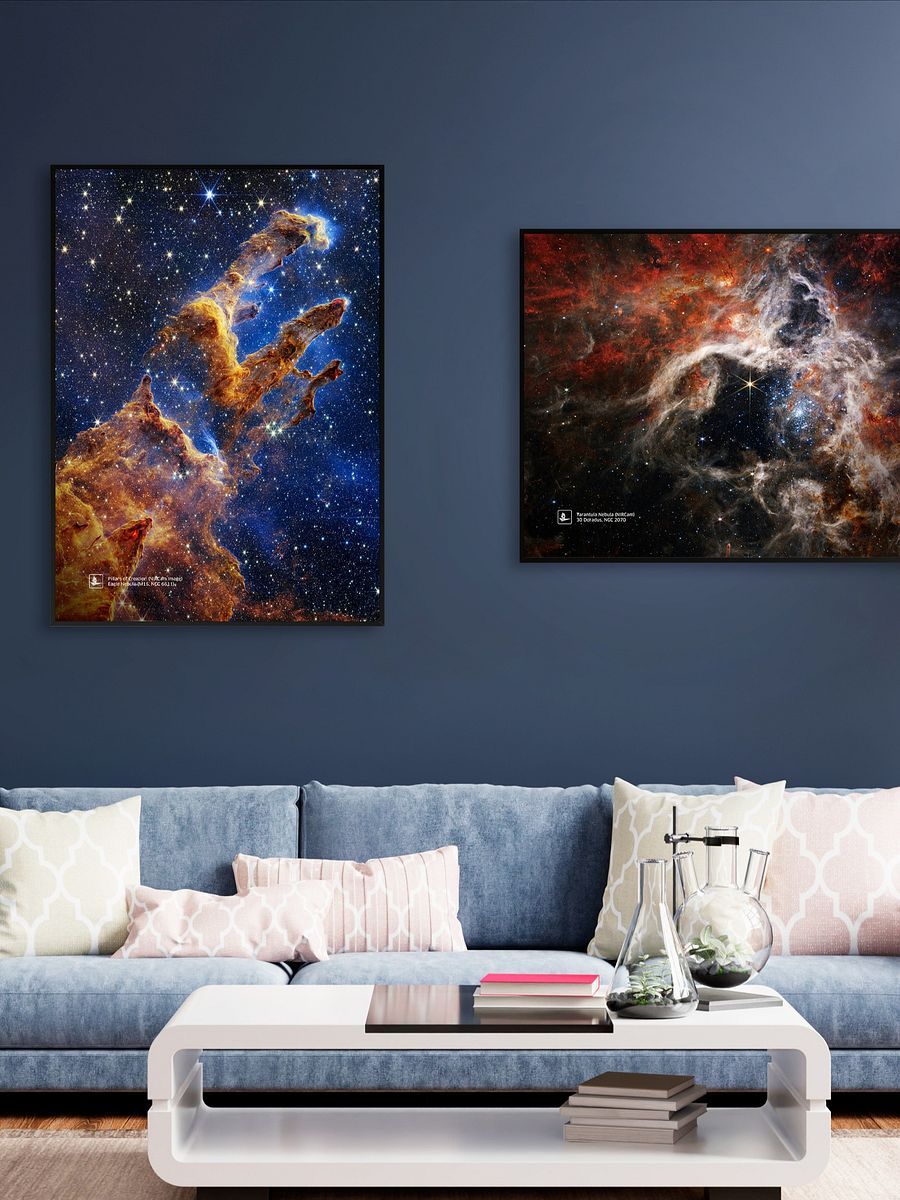 JWST Pillars of Creation, 2022 - Eagle Nebula, M16, NGC 6611 (James Webb/JWST) — space poster, science poster product image (2)