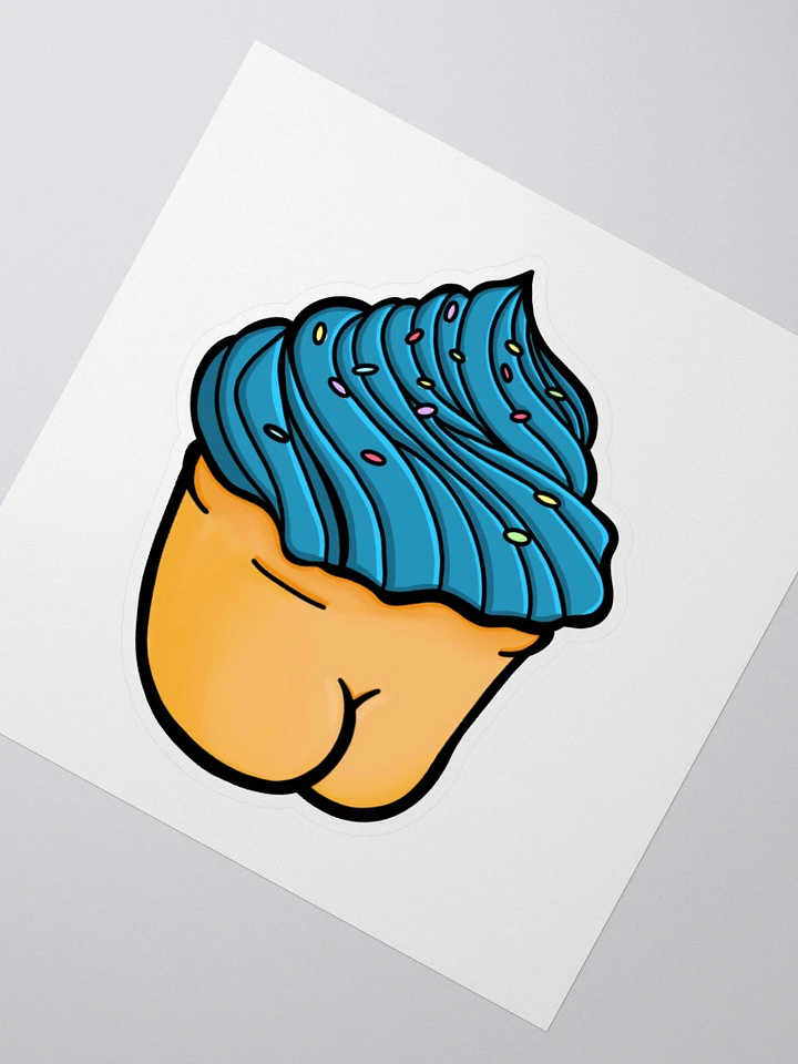 AuronSpectre Cheeky Cupcake Sticker - Blue product image (2)