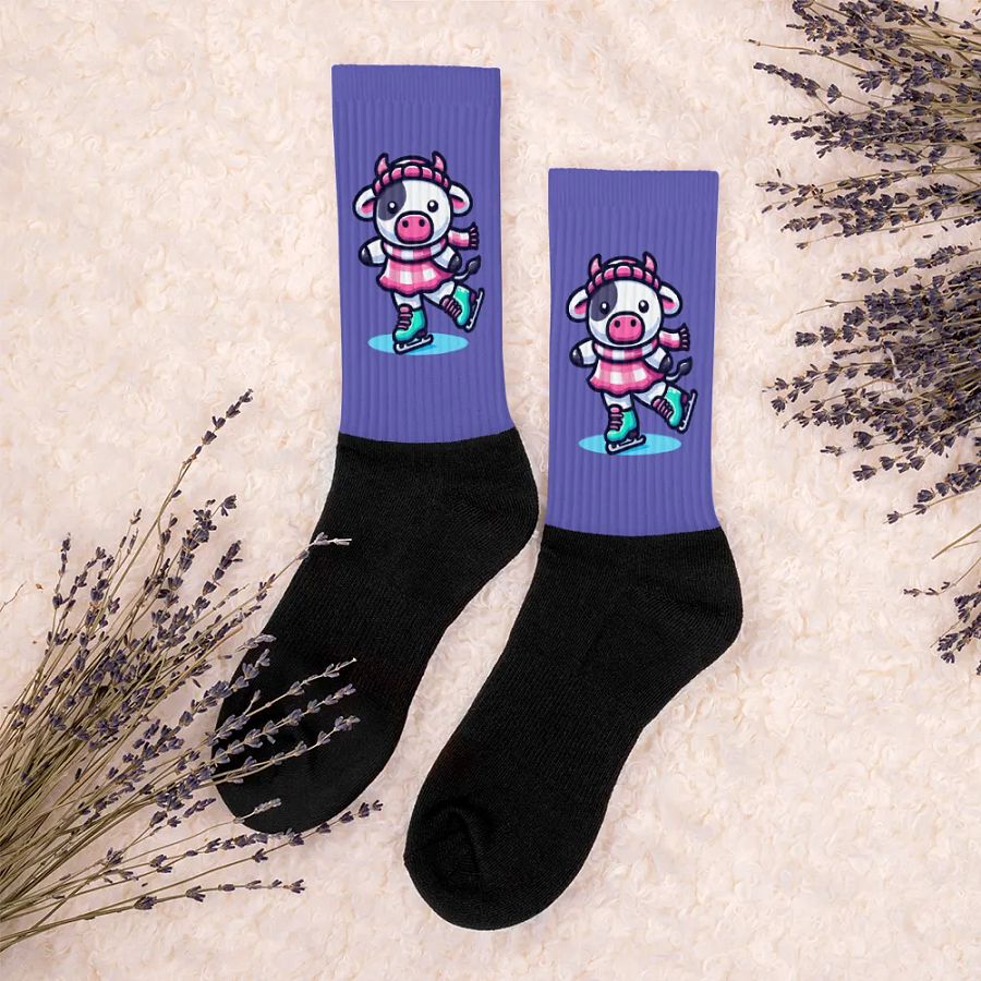 Ice Skating Cow Socks product image (3)