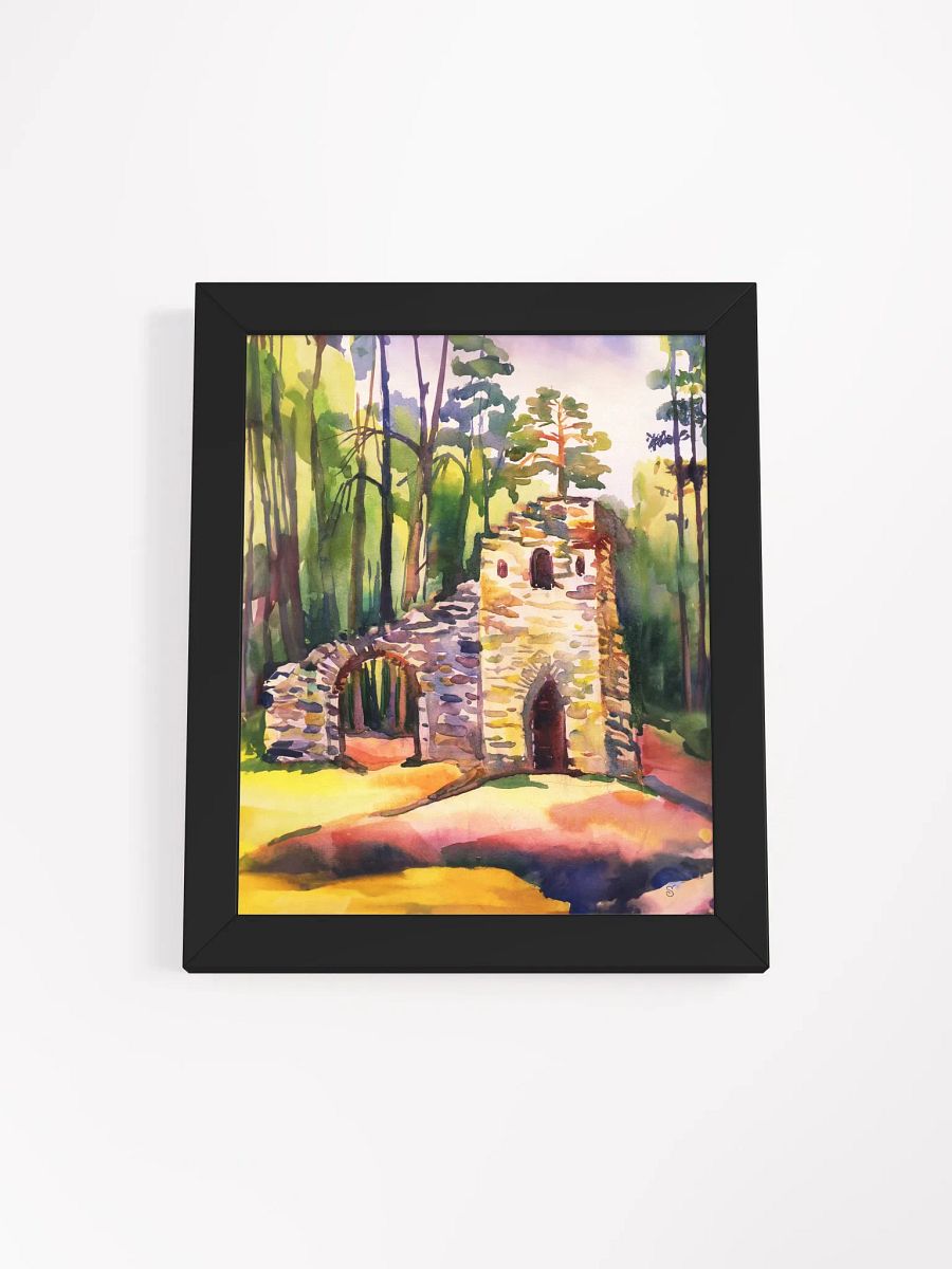 Enchanted Ruins Forest Watercolor Poster - Medieval Building product image (1)