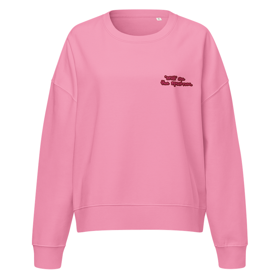 *still* on the spectrum. (rose) women's retro crewneck product image (1)