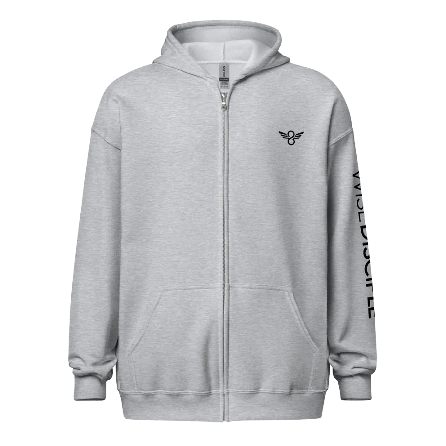 Wise Disciple Logo (Gray Zip Hoodie) product image (1)