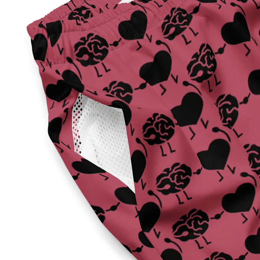 Whimsical Brain and Heart All-Over Swim Trunks product image (4)