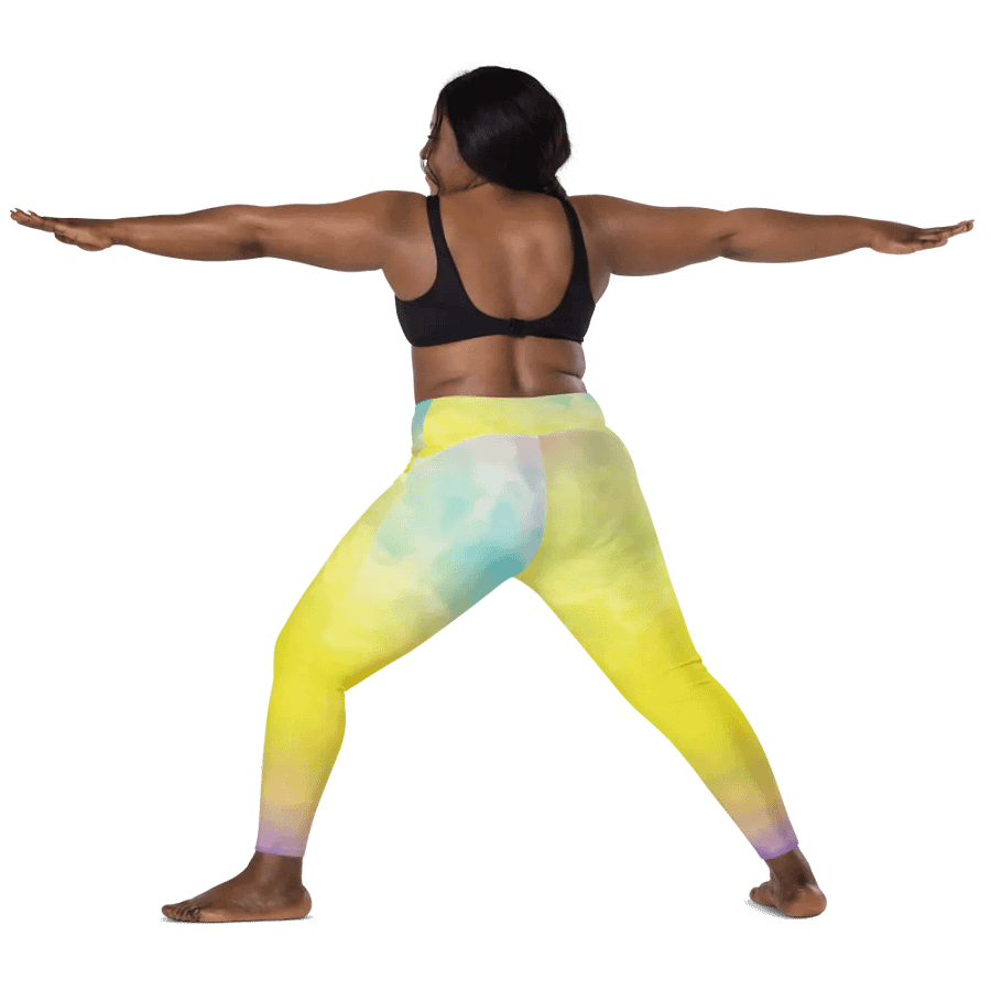Blur cloud rainbow Design Leggings with Pocket - V9 product image (4)