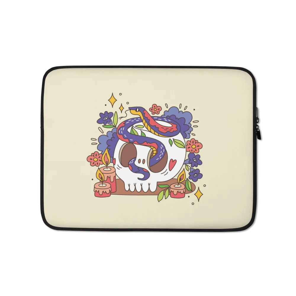 Ethereal Skull Laptop Sleeve: Unleash Bold Style and Protection for 13 inch product image (1)