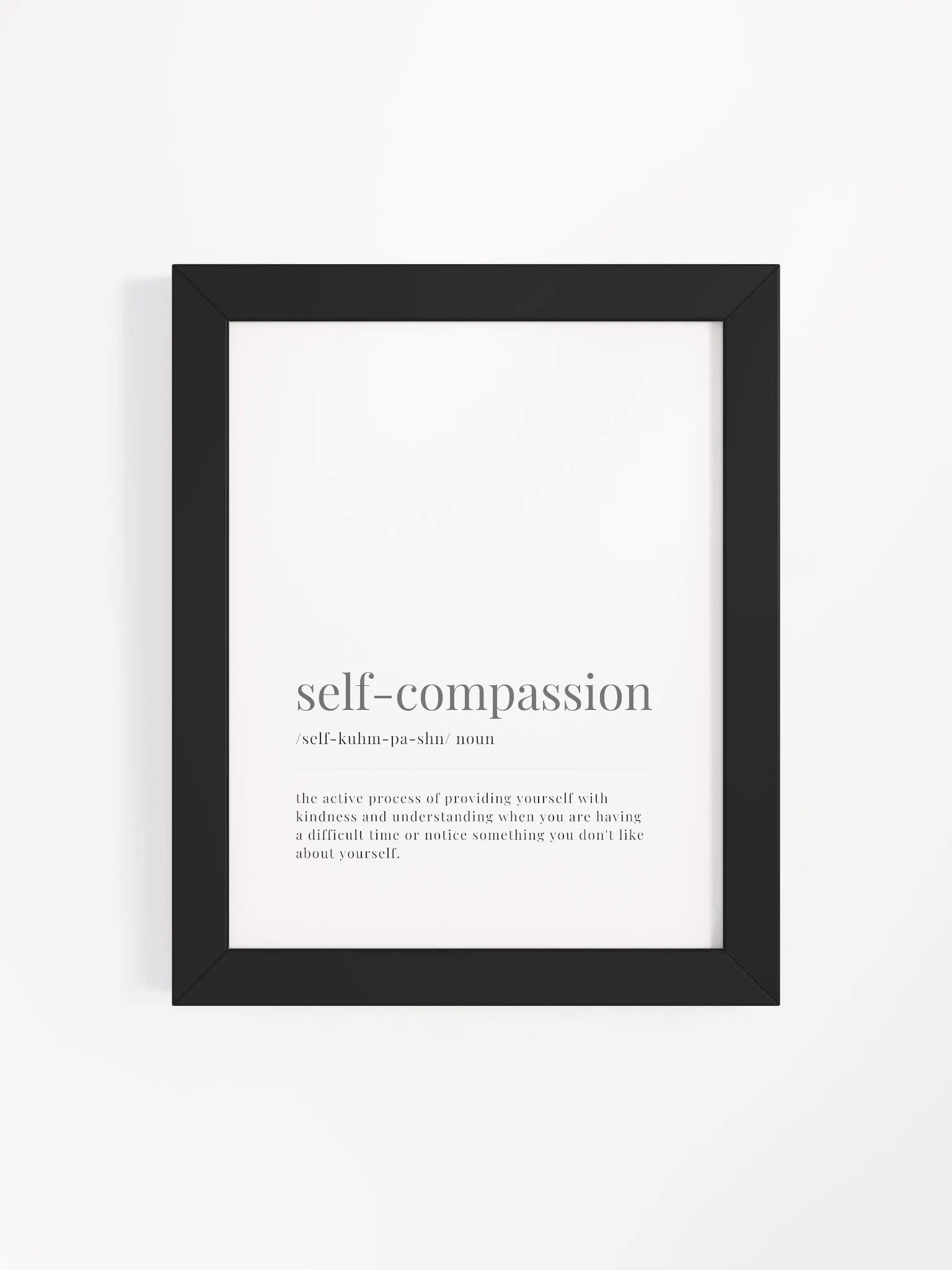 Self-Compassion Definition Framed Print product image (4)