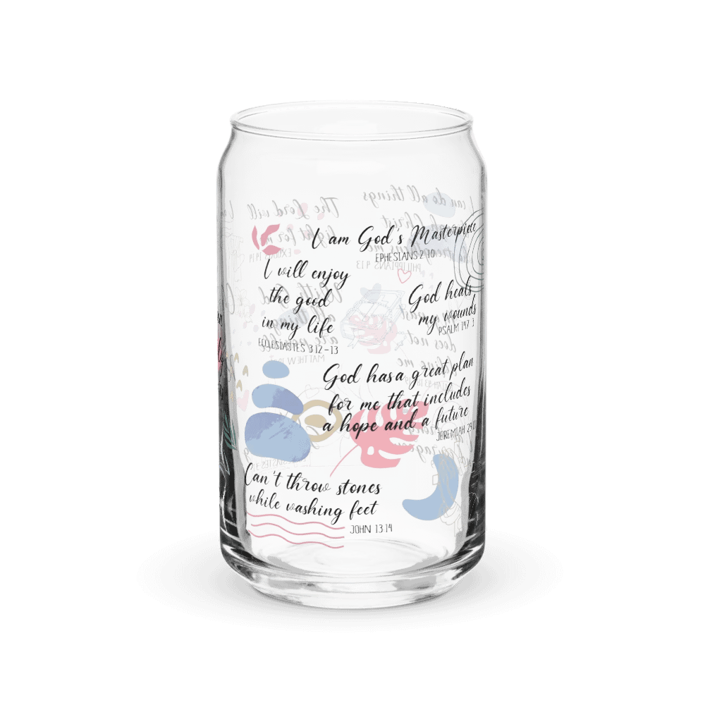 Motivational Quotes Collage 16 oz. Glass product image (5)