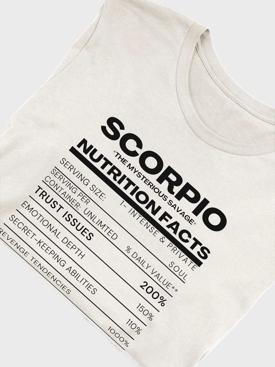 SCORPIO Nutrition Facts T-Shirt product image (9)
