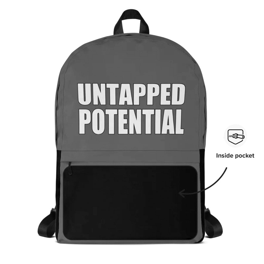 Untapped Potential Gray Large Print Back Pack product image (3)