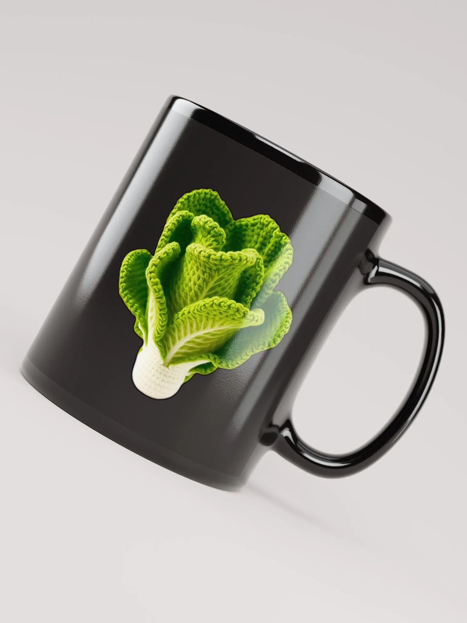 CozyAvocado Black Glossy Lettuce Mug #2 product image (4)