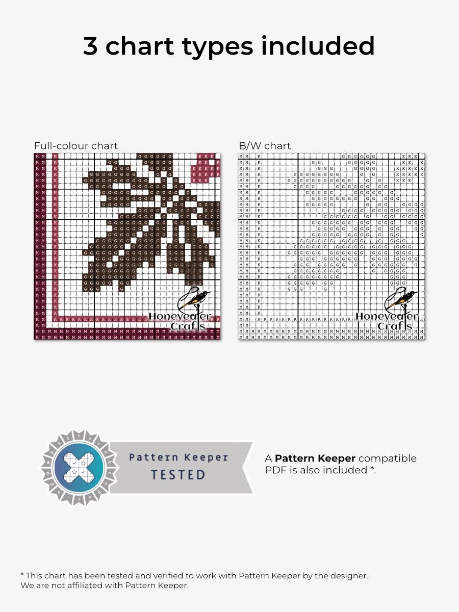 Leaves and Berries: Abstract Cross Stitch Pattern PDF product image (2)