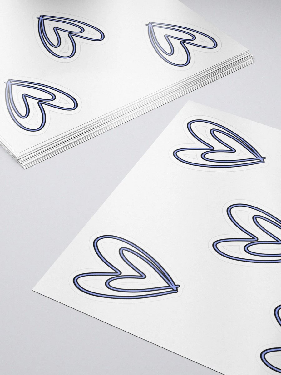 5 Large Double Heart Stickers product image (5)