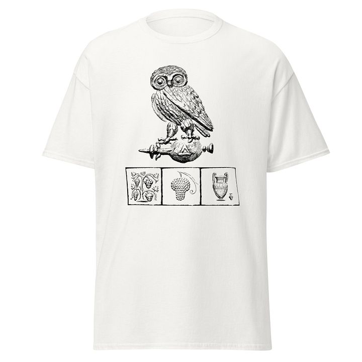 Athenian Owl Ancient Greek Art circa 150 BC, T-Shirt product image (1)