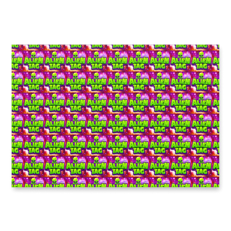 Alien Tag Wrapping Paper