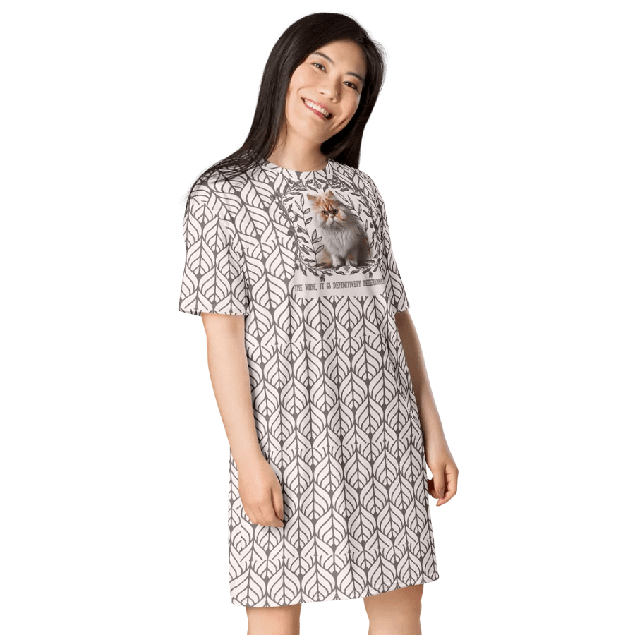 KC, The Vibe Is Deteriorating (floofy cat), Tee Dress product image (4)