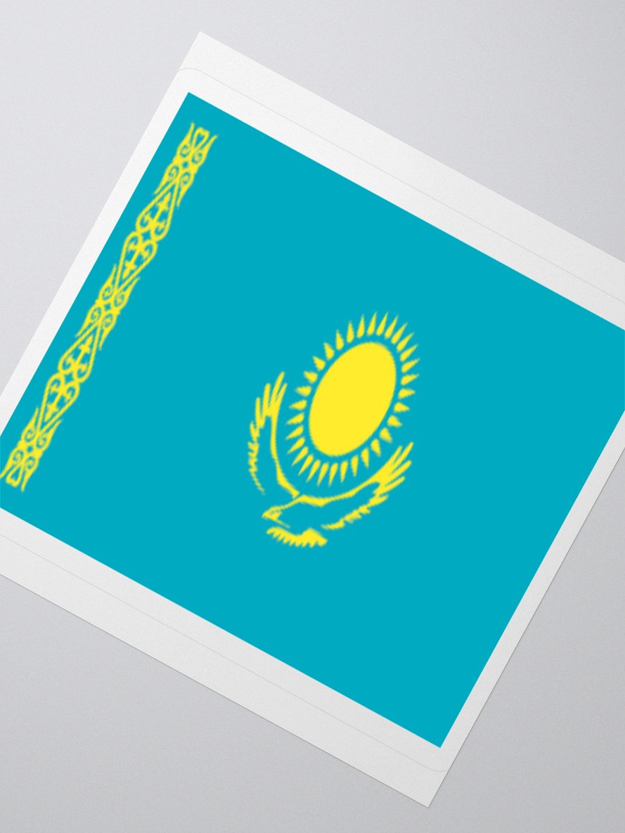 Kazakhstan Flag Sticker | Sun and Eagle Design | Durable Vinyl | 3 Sizes product image (5)