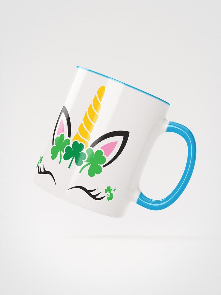 Irish Unicorn ☘️ Peek-a-Boo Coloured Stem Ceramic Mug product image (6)