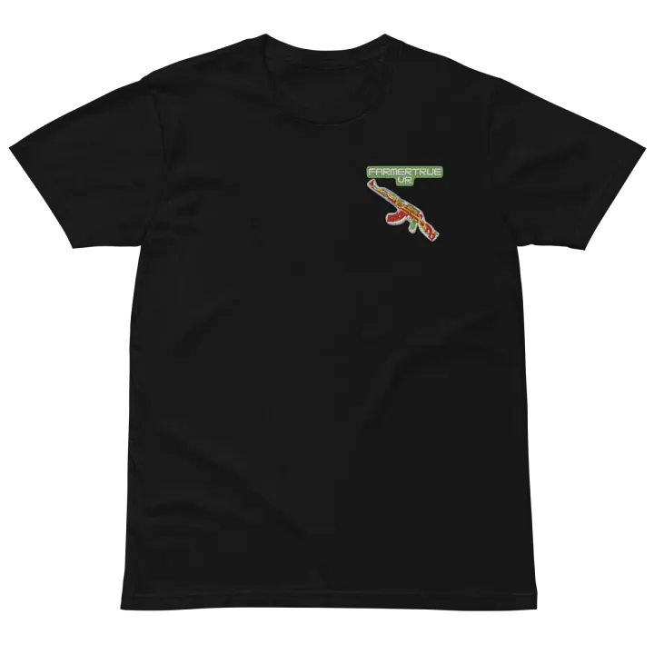 farmertrue font & AK47 Drawn T-Shirt Embroidered Unisex product image (2)