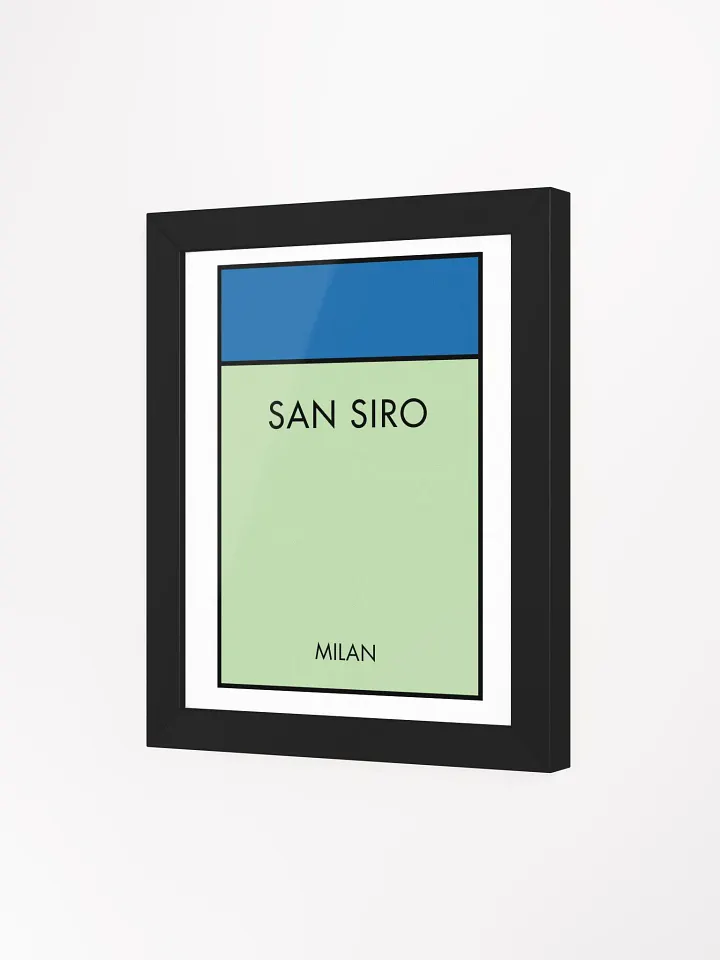 San Siro Stadium Inter Milan Monopoly Title Art Framed Print product image (2)