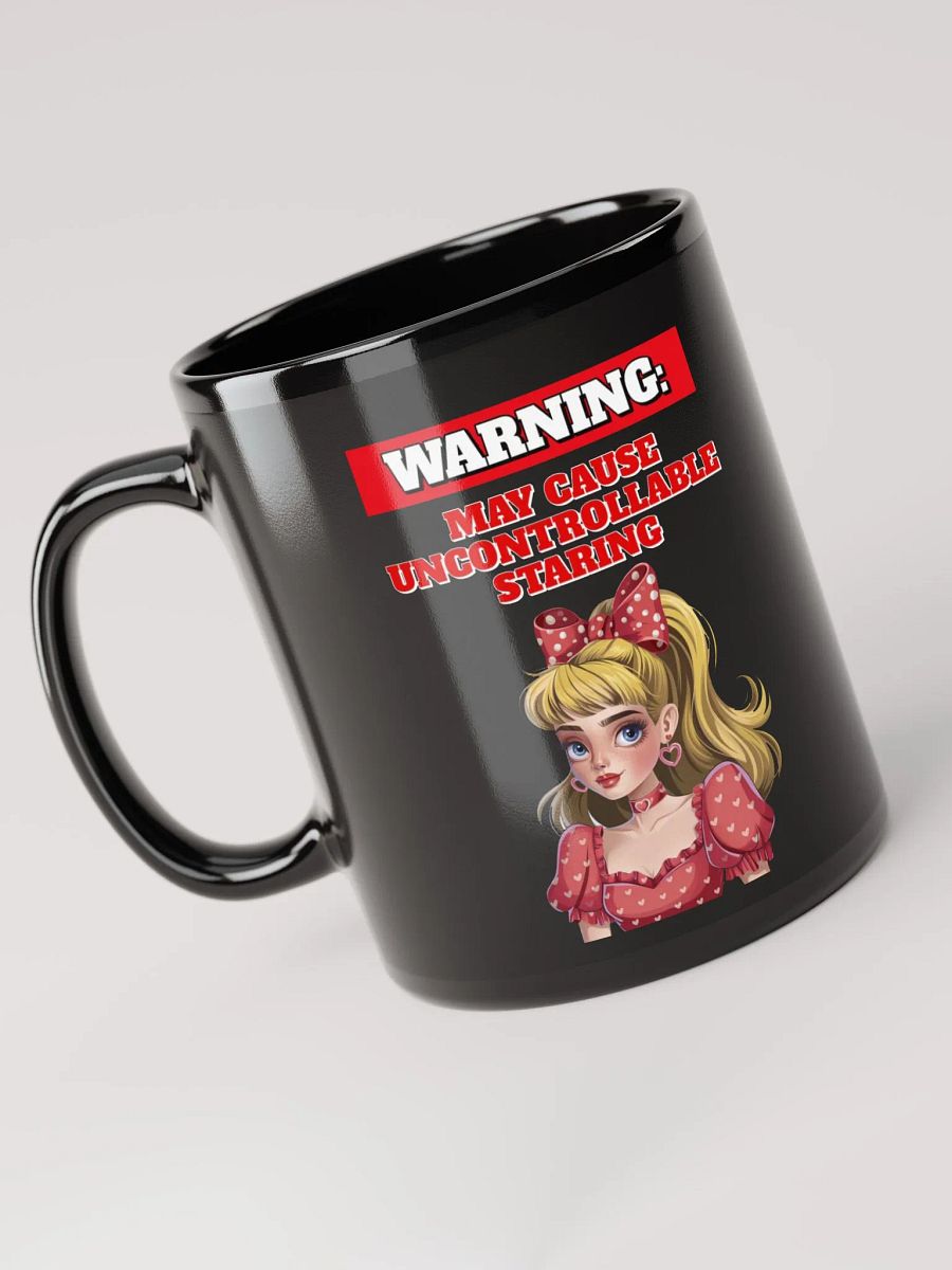 Warning: May Cause Uncontrollable Staring - Funny Black Coffee Mug product image (12)