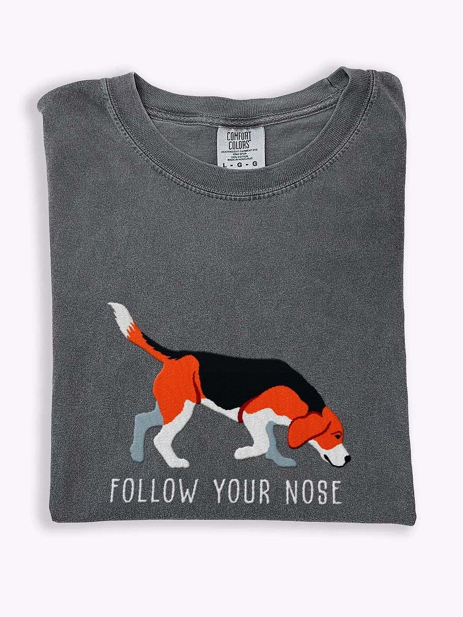 Follow Your Nose T-Shirt(Embroidered) of a Beagle product image (1)