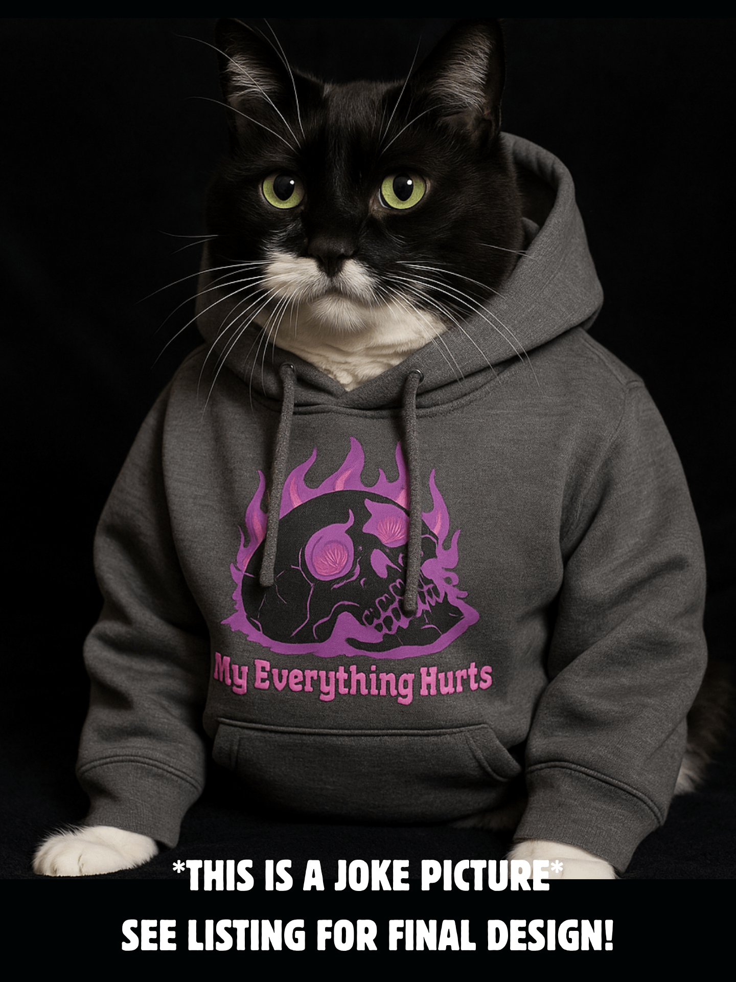 My Everything Hurts! Purple Skull Hoodie product image (2)