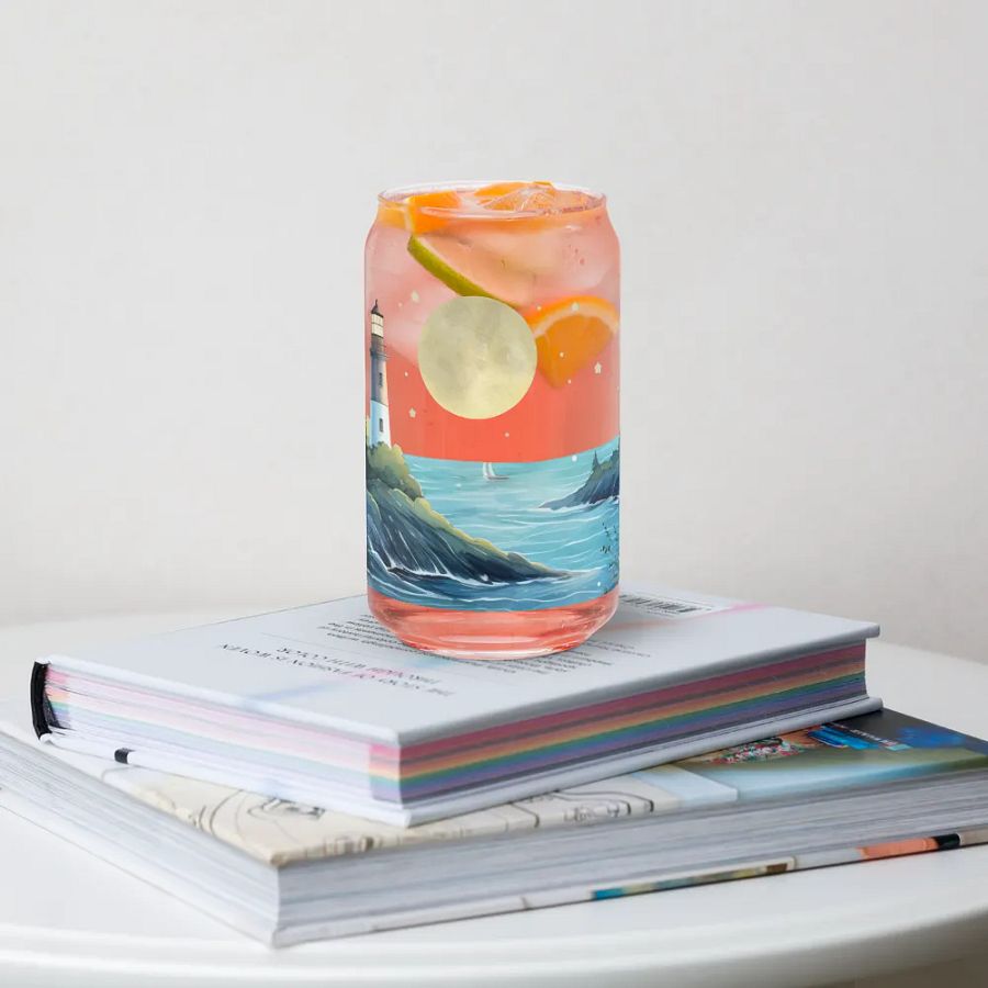 Celestial Mouse Stargazing Bliss Glass Can | 16 oz Magical Night Sky Drinkware product image (4)