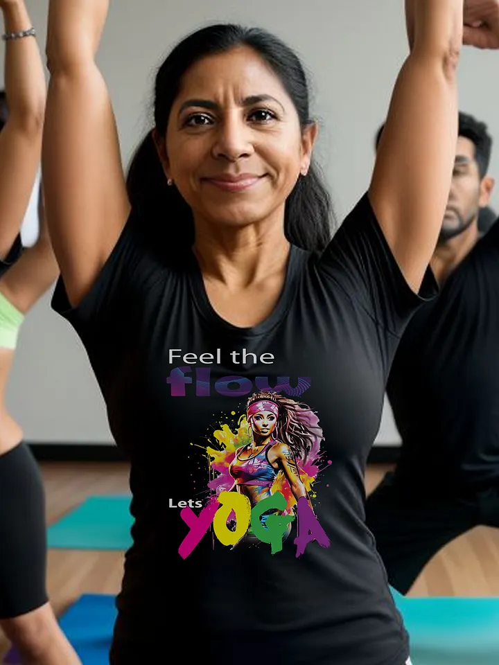 Feel The Flow Lets Yoga Fitness Dance Class Instructor T-Shirt product image (1)