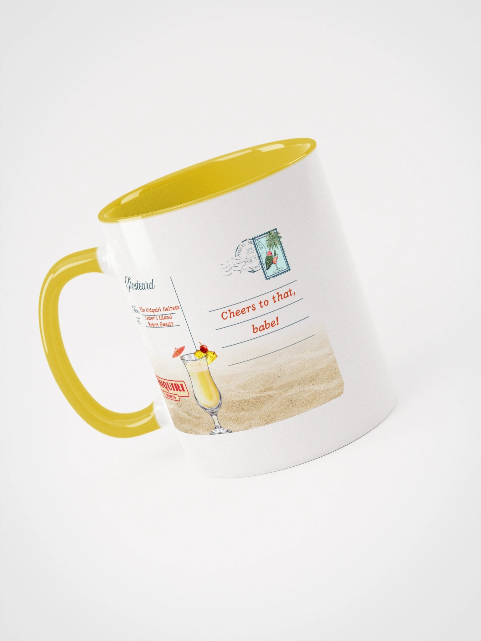 DAIQUIRI BEACH POSTCARD MUG - YELLOW product image (3)