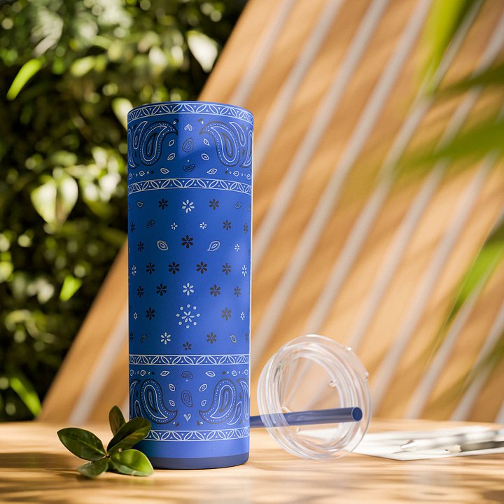 Blue Chignon Tumbler Wrap PNG Elegant Woman Silhouette Wrap for 20oz Skinny Tumblers product image (1)