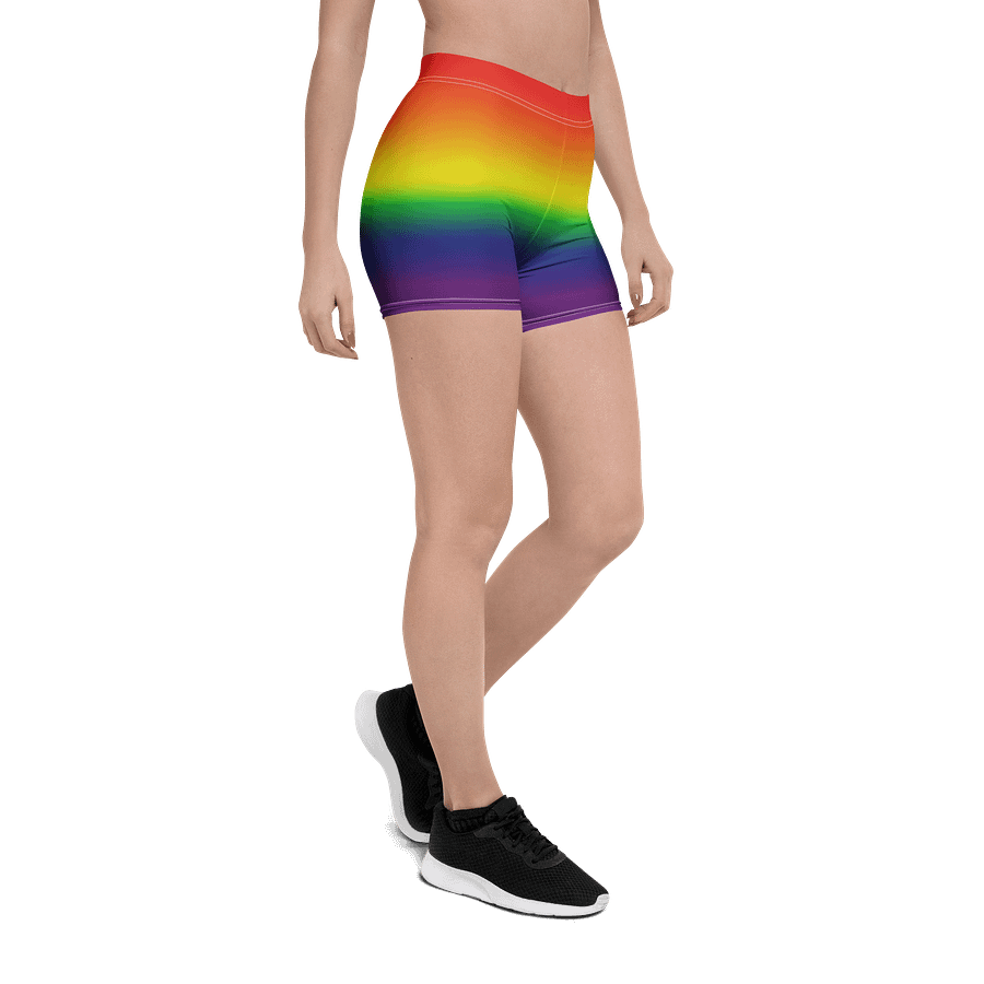 Rainbow Pride Gradient Bike Shorts product image (6)