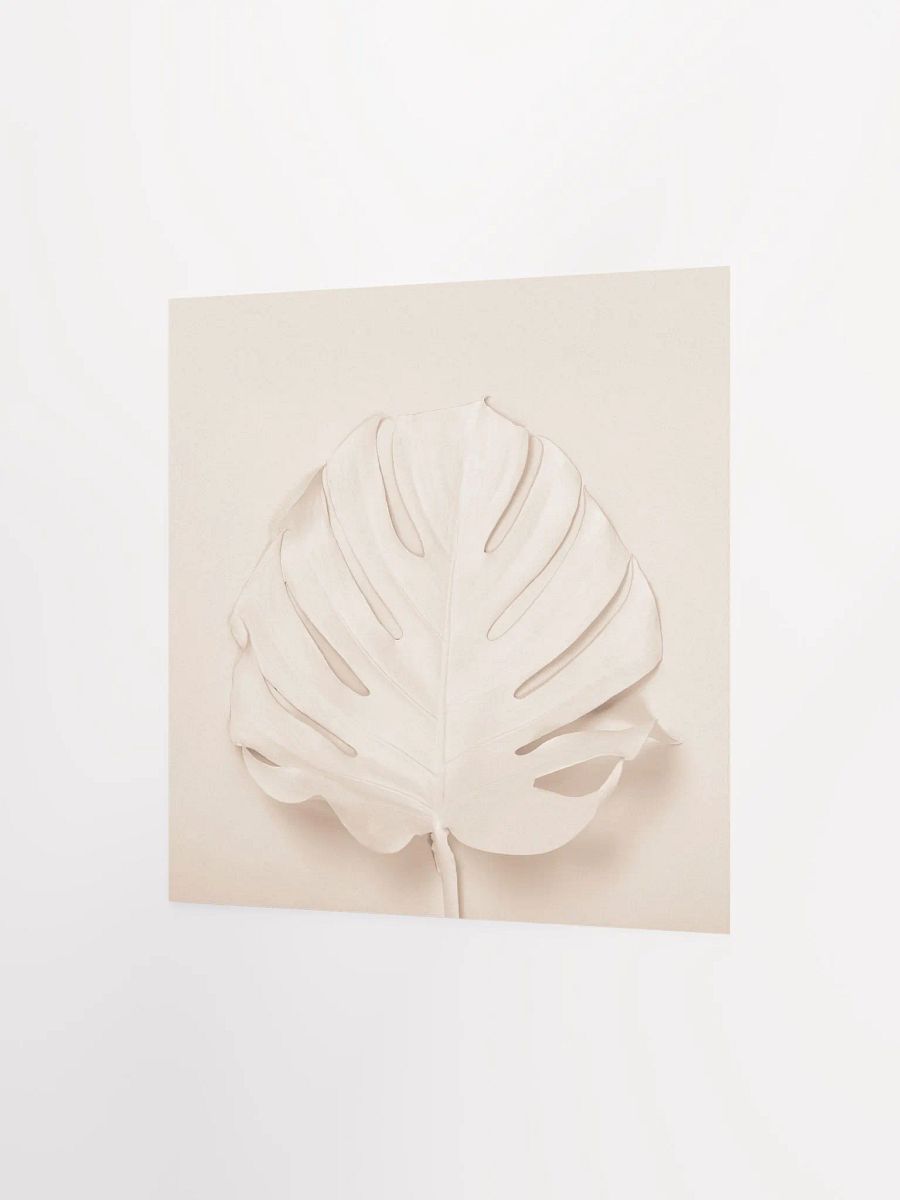 Beige Monstera Leaf Minimalist Art Print product image (10)