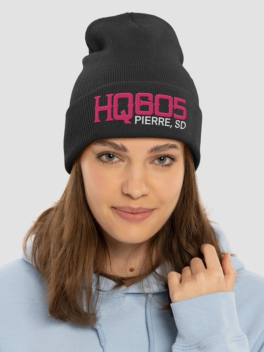 HQ605 Pink Logo Beanie product image (3)