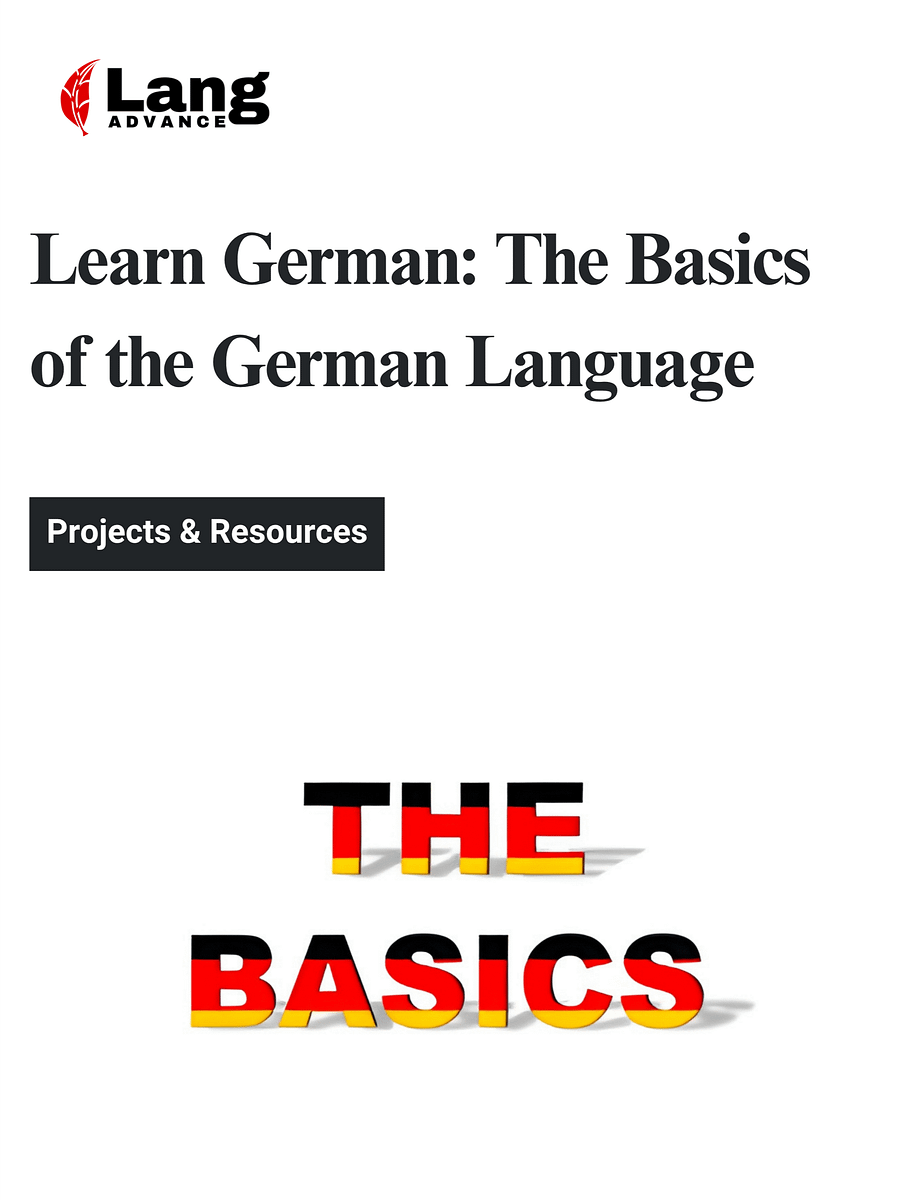 Learn German: The Basics of the German Language product image (1)