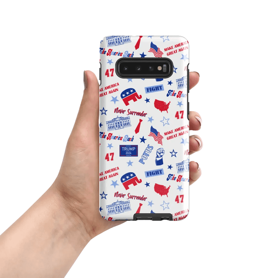 Trump 2024 Republican Patriot Make America Great Again White Pattern Phone Case for Samsung product image (10)