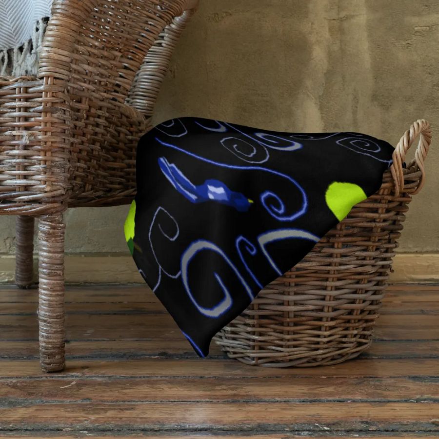 Birds and Scrolls Throw Blanket product image (22)