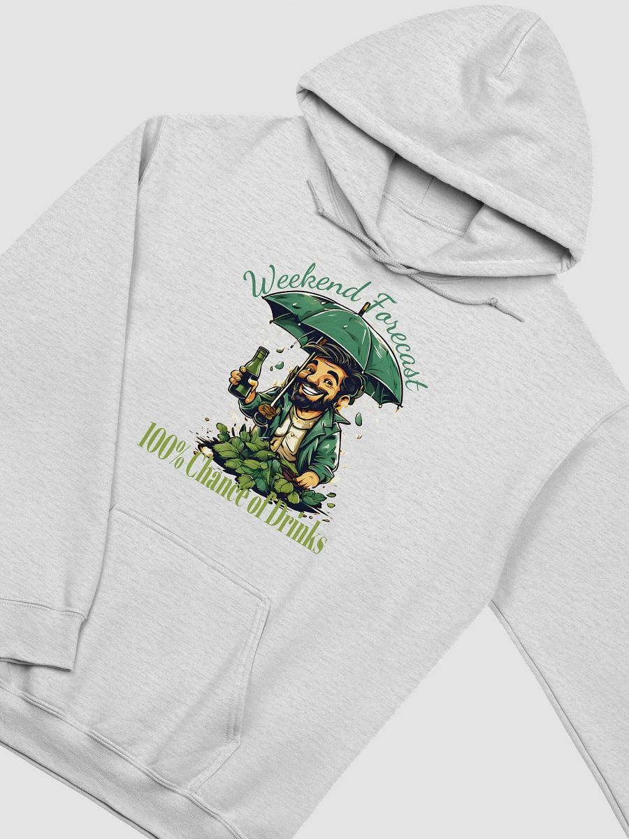 Weekend Forecast: 100% Chance of Drinks Hoodie | Funny Rain of Bottles Wine Lover Pullover product image (3)