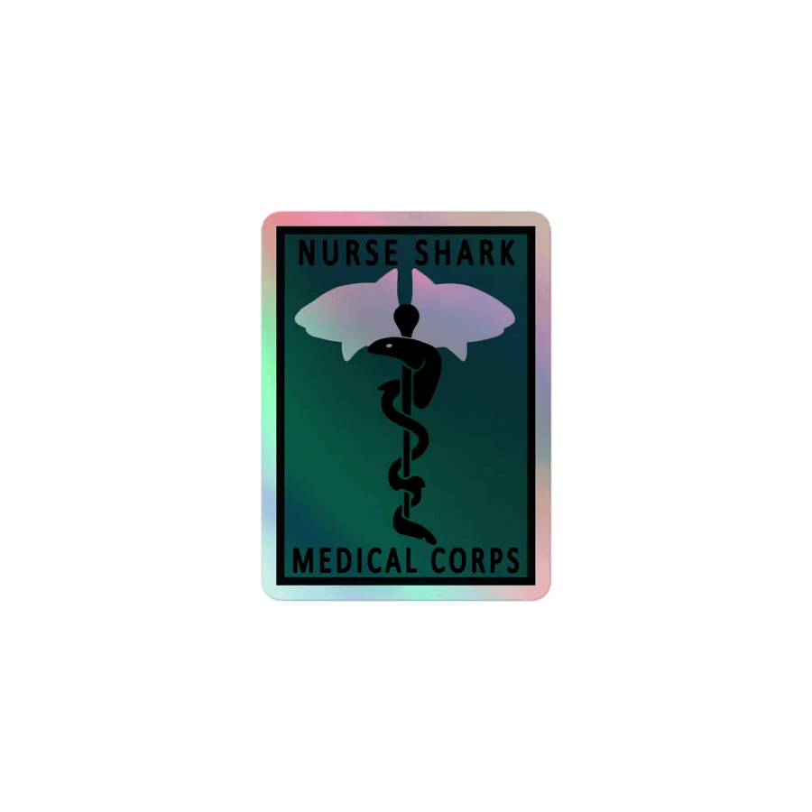 Holographic Nurse Shark Medical Corps Sticker product image (1)