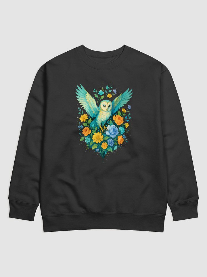 Cottagecore Owl Sweatshirt With Wildflowers And Woodland Charm product image (4)
