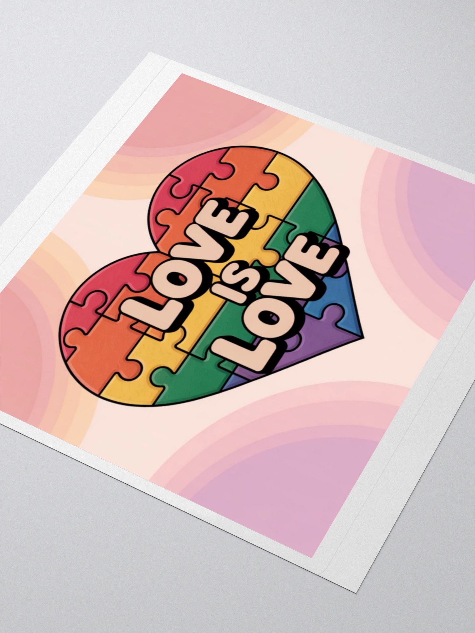 Exclusive "Love is Love" Rainbow Pride Sticker by TDS Music - Celebrate Inclusivity product image (7)