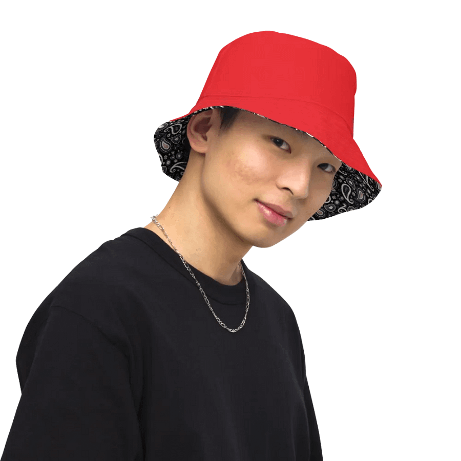 Black Paisley Dreams Reversible Bucket Hat product image (6)