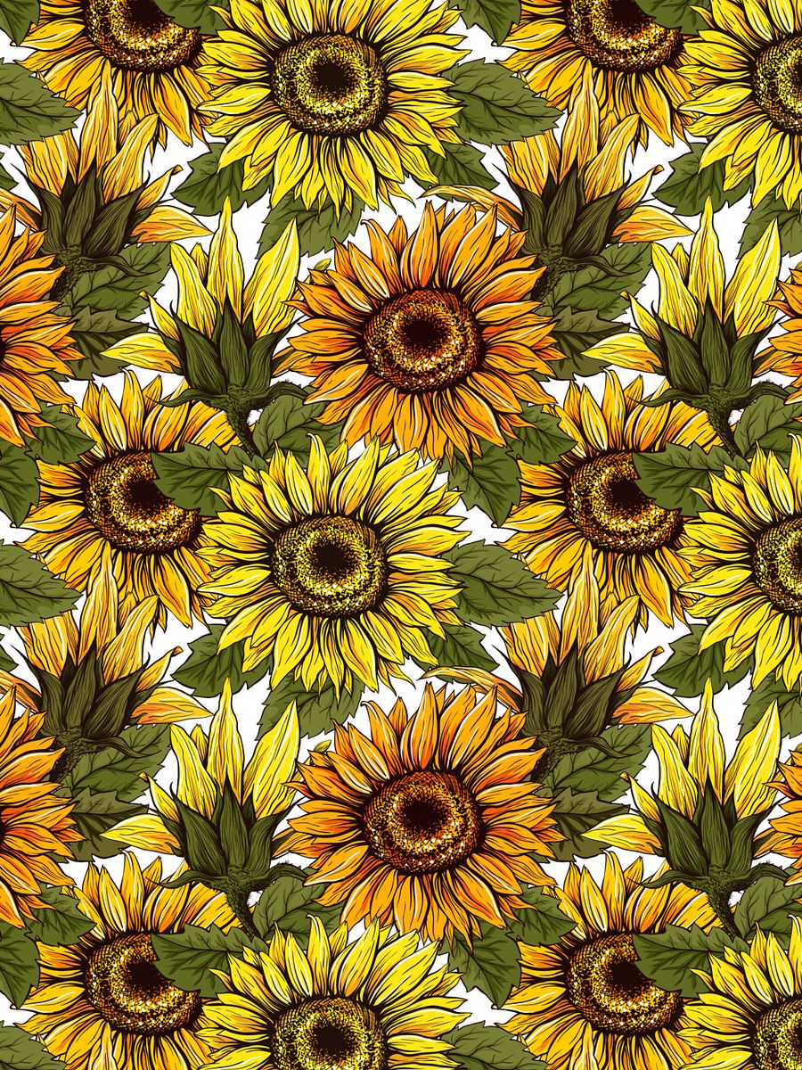 Sunflower Single Seamless Pattern product image (3)
