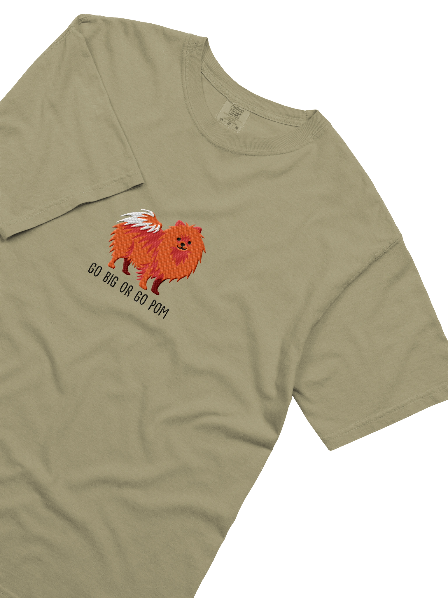 Go Big or Go Pom T-Shirt(Embroidered) of a Pomeranian(Red) product image (26)